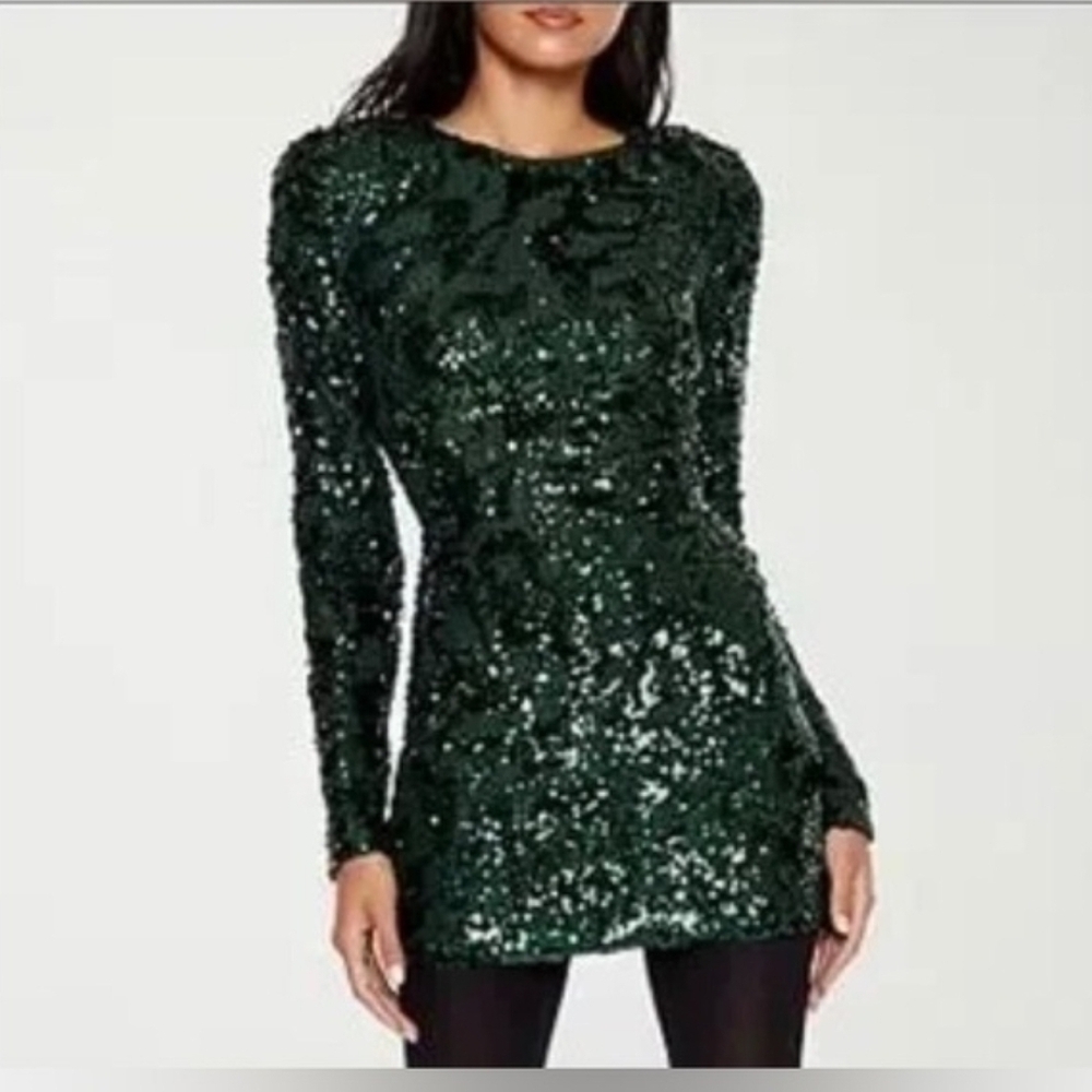 Forever 21 Plus 3x Elegant Green Sequin Dress
